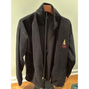 Team‎ USA Olympic Fleece Jacket Men's M Black Zip Up Size M Torch Logo